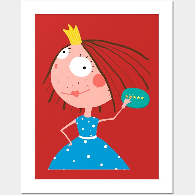 princess girl design Wall Art by brighter bolder louder